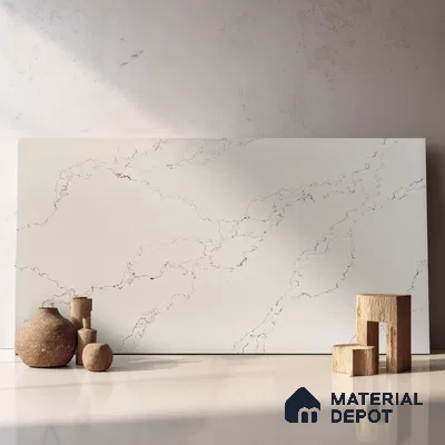 Belina Quartz QR 00080 Diana Mist Viola Series 10.75 ft x 5.42 ft Quartz - 20 mm | 7 Years Warranty | Suitable for Kitchen, Restaurant, Counter Tops, Dining, Reception, office
