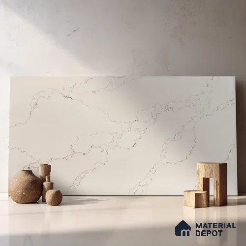Belina Quartz QR 00080 Diana Mist Viola Series 10.75 ft x 5.42 ft Quartz - 20 mm | 7 Years Warranty | Suitable for Kitchen, Restaurant, Counter Tops, Dining, Reception, office