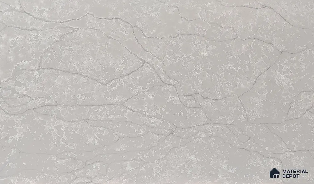 Belina Quartz QR 00010 Calacatta Frosted Viola Series 10.75 ft x 5.42 ft Quartz - 20 mm | 7 Years Warranty | Suitable for Kitchen, Restaurant, Counter Tops, Dining, Reception, office
