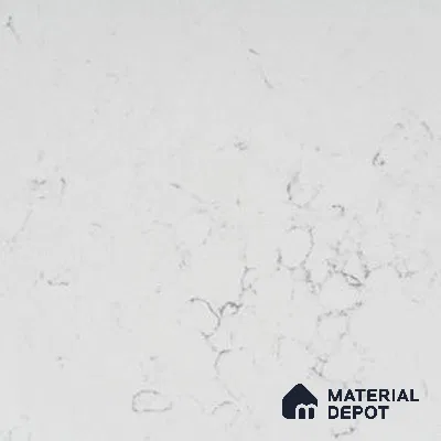 Belina Quartz QR 00084 Carrara Mist Viola Series 10.75 ft x 5.42 ft Quartz - 20 mm | 7 Years Warranty | Suitable for Kitchen, Restaurant, Counter Tops, Dining, Reception, office