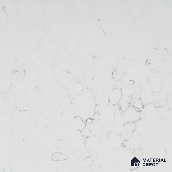 Belina Quartz QR 00084 Carrara Mist Viola Series 10.75 ft x 5.42 ft Quartz - 20 mm | 7 Years Warranty | Suitable for Kitchen, Restaurant, Counter Tops, Dining, Reception, office