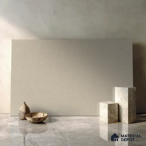 Belina Quartz QR 00011 Sandstone Mist Viola Series 10.75 ft x 5.42 ft Quartz - 20 mm | 7 Years Warranty | Suitable for Kitchen, Restaurant, Counter Tops, Dining, Reception, office