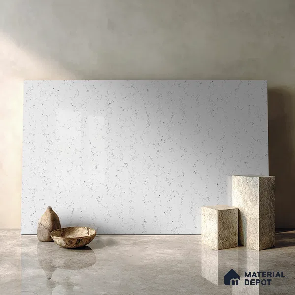 Belina Quartz QR 00067 Frosted Lattice Regalia Series 11.42 ft x 6.58 ft Quartz - 20 mm | 10 Years Warranty | Suitable for Kitchen, Restaurant, Counter Tops, Dining, Reception, office
