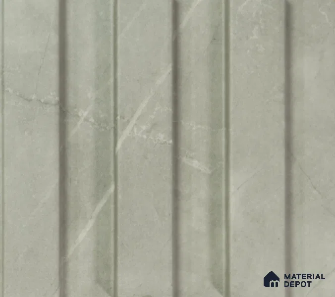 Beige Marble Louver PN 00085 9.5 ft x 4.7 inch MDF Panel - 18 mm | Suitable for Feature Wall, TV Unit & Living Room | Width is Subjected to 5% Variation