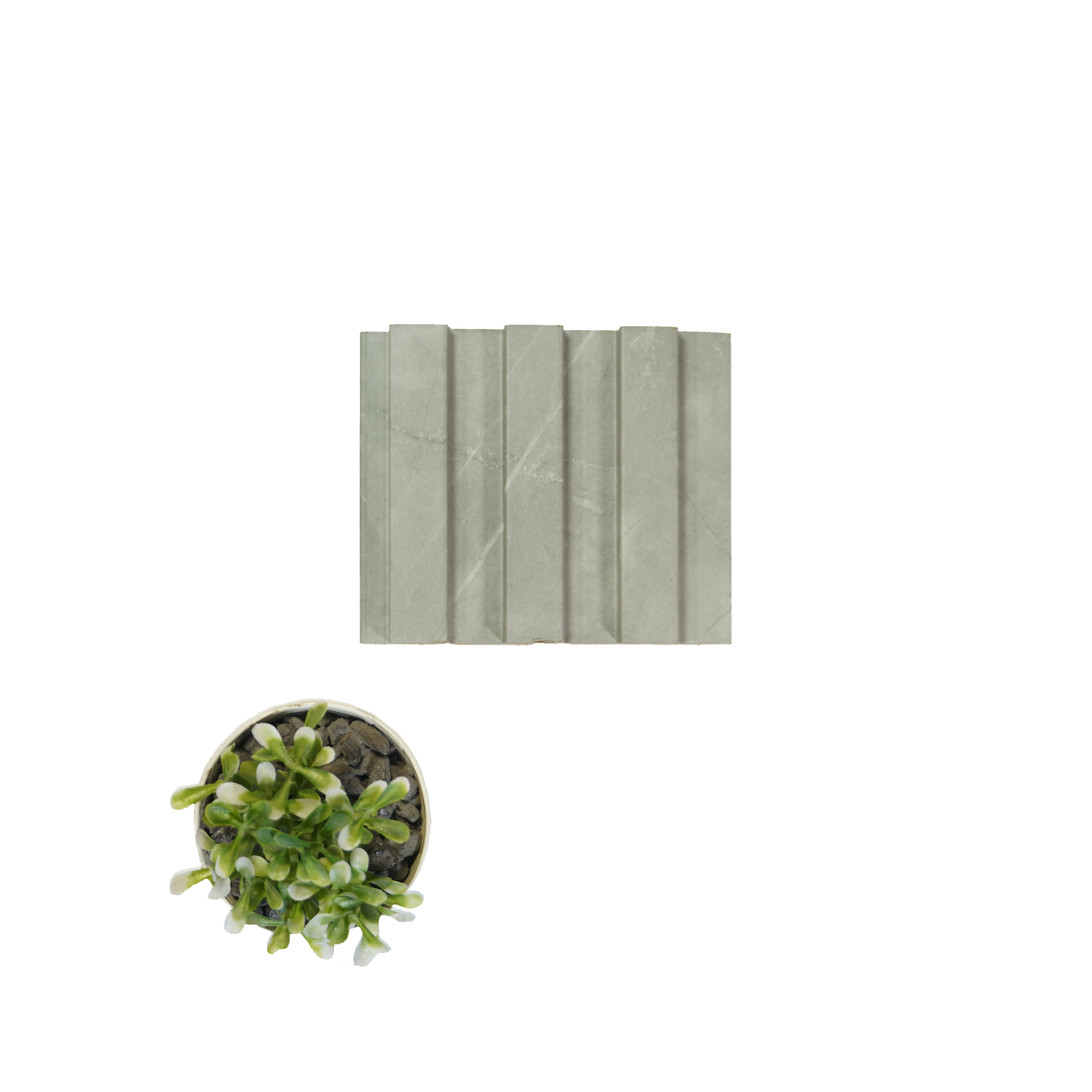 Beige Marble Louver PN 00085 9.5 ft x 4.7 inch MDF Panel - 18 mm | Suitable for Feature Wall, TV Unit & Living Room | Width is Subjected to 5% Variation
