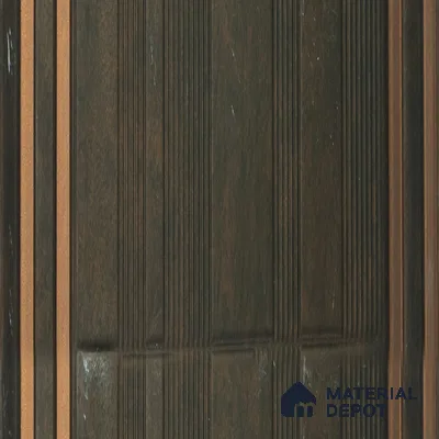 Brown Patterned Louver PN 01633 8 ft x 12 inch Charcoal Panel - 8 mm | Suitable for Feature Wall, TV Unit & Living Room | Width is Subjected to 5% Variation