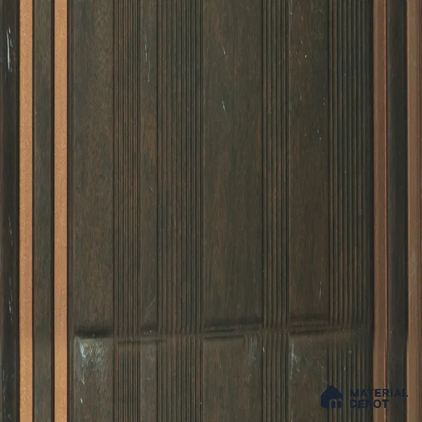 Brown Patterned Louver PN 01633 8 ft x 12 inch Charcoal Panel - 8 mm | Suitable for Feature Wall, TV Unit & Living Room | Width is Subjected to 5% Variation