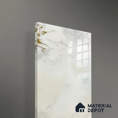 Ferrero 1B 0723 Gold Horizon 8 ft x 4 ft Lazer Marble Series High Gloss Finish Acrylic Laminate - 1.5 mm (LM 01113) | Matching Edgeband Code - 723 |  Suitable for TV Unit, Wardrobe, Kitchen Cabinets