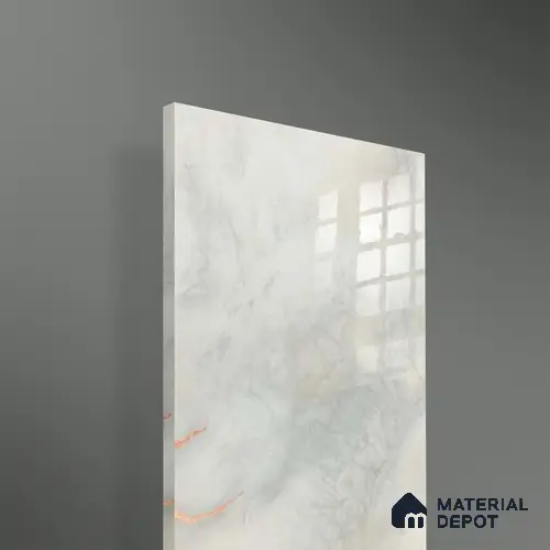 Ferrero 1B 0724 Copper Mist 8 ft x 4 ft Lazer Marble Series High Gloss Finish Acrylic Laminate - 1.5 mm (LM 01114) | Matching Edgeband Code - 724 | Suitable for TV Unit, Wardrobe, Kitchen Cabinets