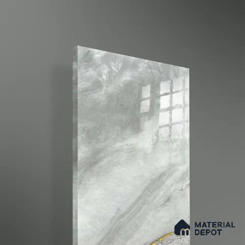 Ferrero 1B 0725 Cloud Vein 8 ft x 4 ft Lazer Marble Series High Gloss Finish Acrylic Laminate - 1.5 mm (LM 01115) | Matching Edgeband Code - 725 | Suitable for TV Unit, Wardrobe, Kitchen Cabinets