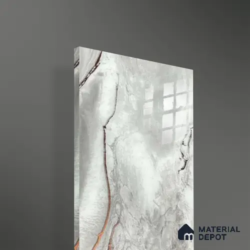 Ferrero 1B 0726 Copper Veil 8 ft x 4 ft Lazer Marble Series High Gloss Finish Acrylic Laminate - 1.5 mm (LM 01116) | Matching Edgeband Code - 726 | Suitable for TV Unit, Wardrobe, Kitchen Cabinets
