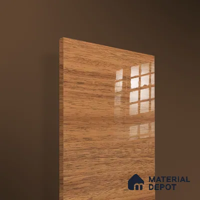 Wooden Look 714 8 ft x 4 ft Wooden Series High Gloss Finish Acrylic Laminate - 1.5 mm | Suitable for TV Unit, Wardrobe, Kitchen Cabinets