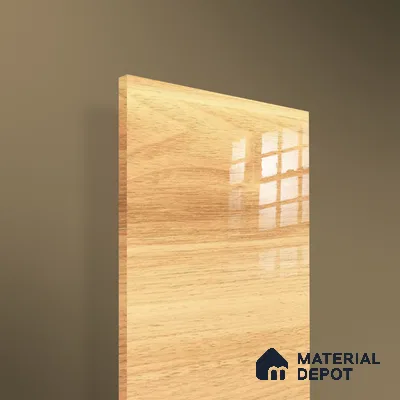 Wooden Look Ferrero 1B 0702 Blonde Oak 8 ft x 4 ft Wooden Series High Gloss Finish Acrylic Laminate - 1.5 mm (LM 01121) | Matching Edgeband Code - 702 | Suitable for TV Unit, Wardrobe, Kitchen Cabinets