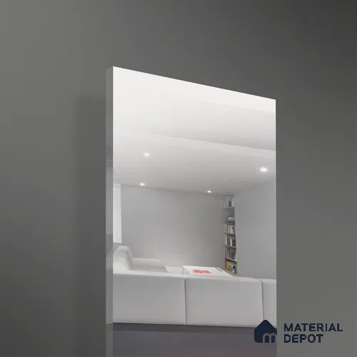 Ferrero 1B 0146 Silver Gleam 8 ft x 4 ft Mirror Series High Gloss Finish Acrylic Laminate - 1.5 mm (LM 01132) | Suitable for Kitchen Cabinets, Study Areas, Wardrobe