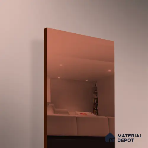 Ferrero 1B 0148 Peachy Reflect 8 ft x 4 ft Mirror Series High Gloss Finish Acrylic Laminate - 1.5 mm (LM 01134) | Suitable for Kitchen Cabinets, Study Areas, Wardrobe