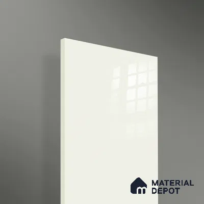 Ferrero 1B 0843 Pearl White 8 ft x 4 ft Solid Series High Gloss Finish Acrylic Laminate - 1.5 mm (LM 01139) | Matching Edgeband Code - 843 | Suitable for Kitchen Cabinets, Study Areas, Wardrobe
