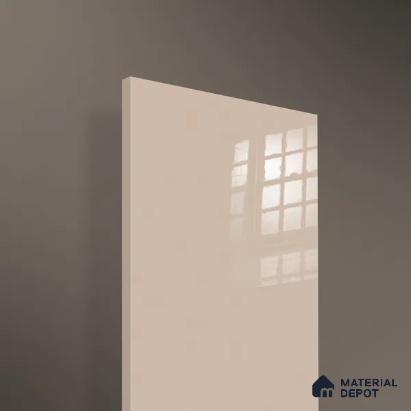 Ferrero 1B 0849 Earthy Sand 8 ft x 4 ft Solid Series High Gloss Finish Acrylic Laminate - 1.5 mm (LM 01145) | Matching Edgeband Code - 849 | Suitable for Kitchen Cabinets, Study Areas, Wardrobe