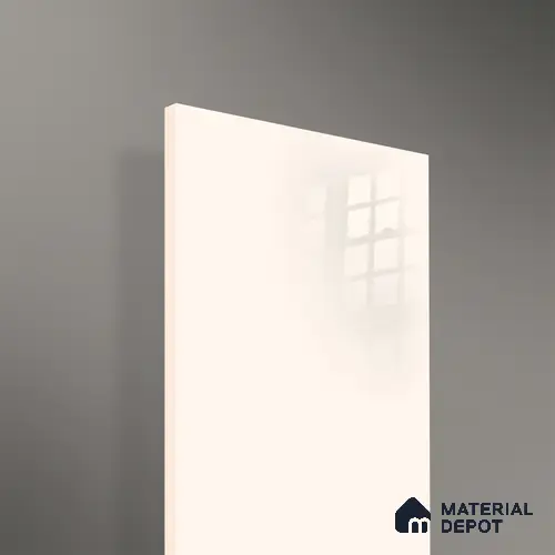 Ferrero 1B 0897 Vanilla White 8 ft x 4 ft Solid Series High Gloss Finish Acrylic Laminate - 1.5 mm (LM 01147) | Matching Edgeband Code - 897 | Suitable for Kitchen Cabinets, Study Areas, Wardrobe