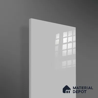 Ferrero 1B 0898 Misty Gray 8 ft x 4 ft Solid Series High Gloss Finish Acrylic Laminate - 1.5 mm (LM 01148) | Matching Edgeband Code - 898 | Suitable for Kitchen Cabinets, Study Areas, Wardrobe