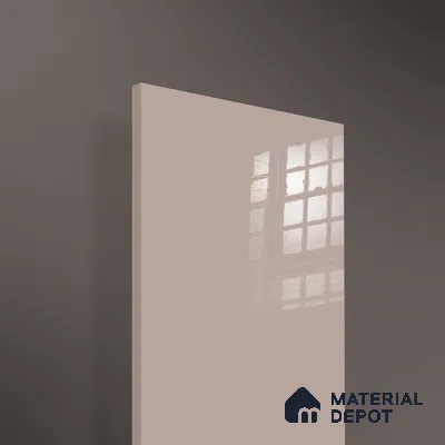 Ferrero 1B 0803 Dusty Taupe 8 ft x 4 ft Solid Series High Gloss Finish Acrylic Laminate - 1.5 mm (LM 01150) | Matching Edgeband Code - 803 | Suitable for Kitchen Cabinets, Study Areas, Wardrobe