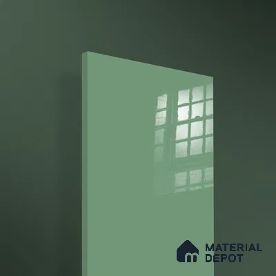 Ferrero 1B 0896 Meadow Green 8 ft x 4 ft Solid Series High Gloss Finish Acrylic Laminate - 1.5 mm (LM 01154) | Matching Edgeband Code - 896 | Suitable for Kitchen Cabinets, Study Areas, Wardrobe