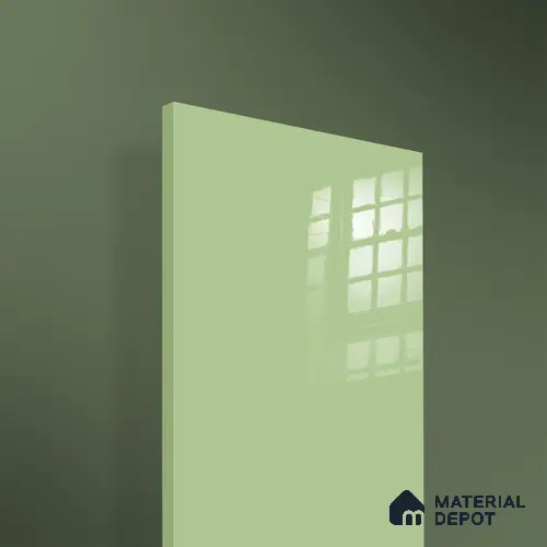 Ferrero 1B 0864 Pista Green 8 ft x 4 ft Solid Series High Gloss Finish Acrylic Laminate - 1.5 mm (LM 01156) | Matching Edgeband Code - 864 | Suitable for Kitchen Cabinets, Study Areas, Wardrobe