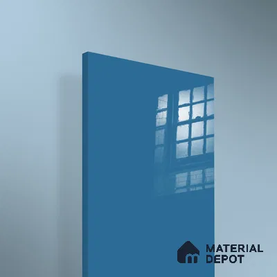 Ferrero 1B 0888 Midnight Aqua 8 ft x 4 ft Solid Series High Gloss Finish Acrylic Laminate - 1.5 mm (LM 01163) | Matching Edgeband Code - 888 | Suitable for Kitchen Cabinets, Study Areas, Wardrobe
