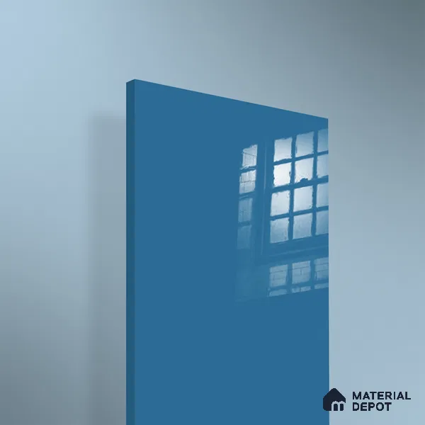 Ferrero 1B 0888 Midnight Aqua 8 ft x 4 ft Solid Series High Gloss Finish Acrylic Laminate - 1.5 mm (LM 01163) | Matching Edgeband Code - 888 | Suitable for Kitchen Cabinets, Study Areas, Wardrobe