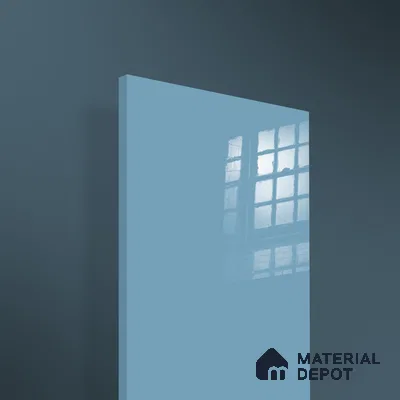 Ferrero 1B 0889 Glacier Blue 8 ft x 4 ft Solid Series High Gloss Finish Acrylic Laminate - 1.5 mm (LM 01164) | Matching Edgeband Code - 889 | Suitable for Kitchen Cabinets, Study Areas, Wardrobe