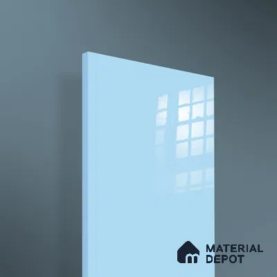 Ferrero 1B 0837 Sky Blue 8 ft x 4 ft Solid Series High Gloss Finish Acrylic Laminate - 1.5 mm (LM 01165) | Matching Edgeband Code - 837 | Suitable for Kitchen Cabinets, Study Areas, Wardrobe