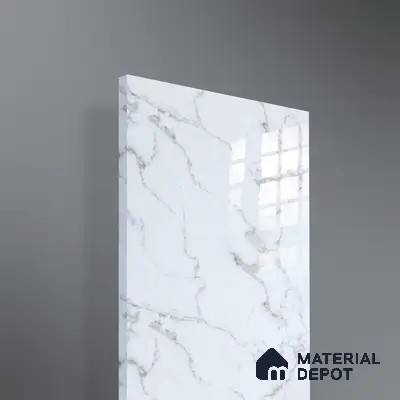 Ferrero 2A 01901 Snow Cascade 8 ft x 4 ft High Gloss Finish 6H Anti Scratch Acrylic Laminate - 1.5 mm | Suitable for Bedroom, TV Unit, Wardrobe, Kitchen Cabinet