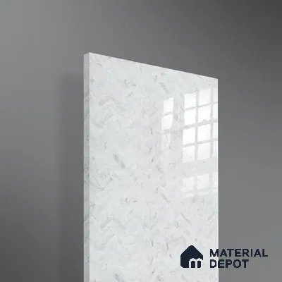 Ferrero 2A 01902 Stone Frost 8 ft x 4 ft High Gloss Finish 6H Anti Scratch Acrylic Laminate - 1.5 mm | Suitable for Bedroom, TV Unit, Wardrobe, Kitchen Cabinet