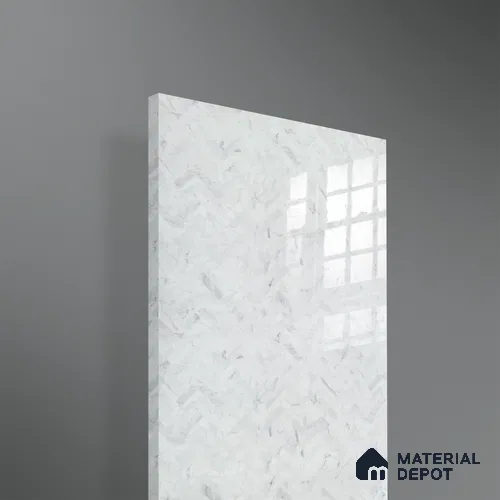 Ferrero 2A 01902 Stone Frost 8 ft x 4 ft High Gloss Finish 6H Anti Scratch Acrylic Laminate - 1.5 mm | Suitable for Bedroom, TV Unit, Wardrobe, Kitchen Cabinet