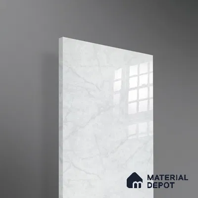 Ferrero 2A 01903 Stone Frost 8 ft x 4 ft High Gloss Finish 6H Anti Scratch Acrylic Laminate - 1.5 mm | Suitable for Bedroom, TV Unit, Wardrobe, Kitchen Cabinet