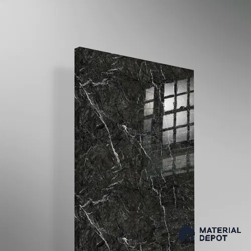 Ferrero 2A 01907 Charcoal Glint 8 ft x 4 ft High Gloss Finish 6H Anti Scratch Acrylic Laminate - 1.5 mm | Suitable for Bedroom, TV Unit, Wardrobe, Kitchen Cabinet