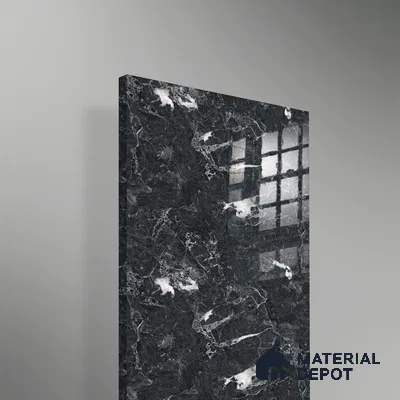 Ferrero 2A 01908 Black Frost 8 ft x 4 ft High Gloss Finish 6H Anti Scratch Acrylic Laminate - 1.5 mm | Suitable for Bedroom, TV Unit, Wardrobe, Kitchen Cabinet