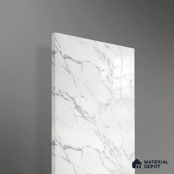 Ferrero 2A 01921 Silver Whisper 8 ft x 4 ft High Gloss Finish 6H Anti Scratch Acrylic Laminate - 1.5 mm | Suitable for Bedroom, TV Unit, Wardrobe, Kitchen Cabinet