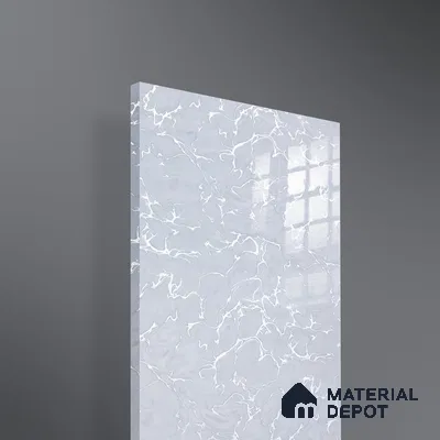 Ferrero 2A 01922 Snow Thread 8 ft x 4 ft High Gloss Finish 6H Anti Scratch Acrylic Laminate - 1.5 mm | Suitable for Bedroom, TV Unit, Wardrobe, Kitchen Cabinet