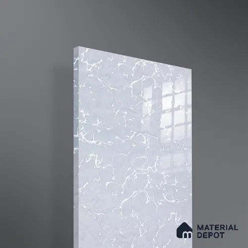 Ferrero 2A 01922 Snow Thread 8 ft x 4 ft High Gloss Finish 6H Anti Scratch Acrylic Laminate - 1.5 mm | Suitable for Bedroom, TV Unit, Wardrobe, Kitchen Cabinet