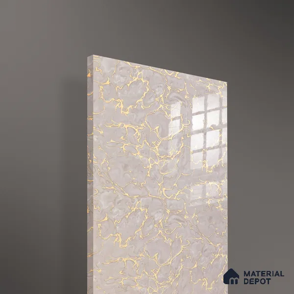 Ferrero 2A 01925 Silken Veins 8 ft x 4 ft High Gloss Finish 6H Anti Scratch Acrylic Laminate - 1.5 mm | Suitable for Bedroom, TV Unit, Wardrobe, Kitchen Cabinet