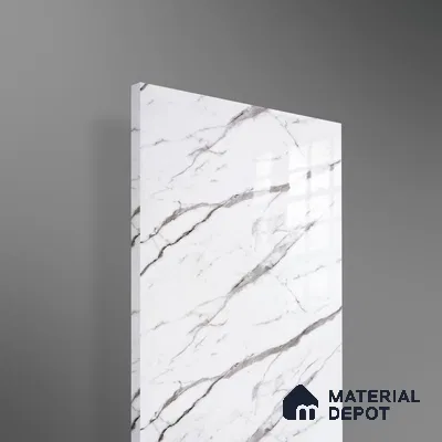 Ferrero 2A 01912 Stone Frost 8 ft x 4 ft High Gloss Finish 6H Anti Scratch Acrylic Laminate - 1.5 mm | Suitable for Bedroom, TV Unit, Wardrobe, Kitchen Cabinet