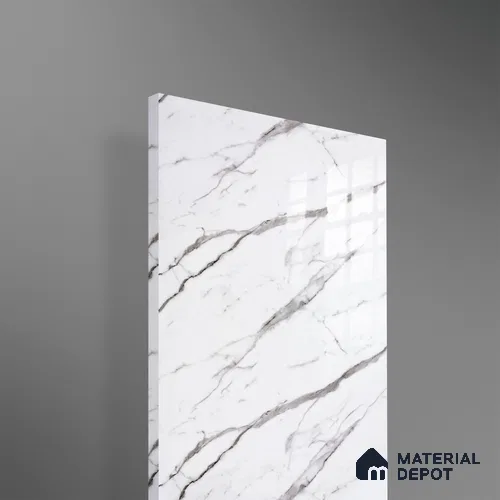 Ferrero 2A 01912 Stone Frost 8 ft x 4 ft High Gloss Finish 6H Anti Scratch Acrylic Laminate - 1.5 mm | Suitable for Bedroom, TV Unit, Wardrobe, Kitchen Cabinet