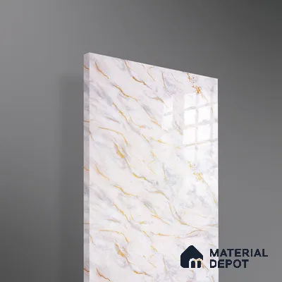 Ferrero 2A 01932 Amber Vein 8 ft x 4 ft High Gloss Finish 6H Anti Scratch Acrylic Laminate - 1.5 mm | Suitable for Bedroom, TV Unit, Wardrobe, Kitchen Cabinet