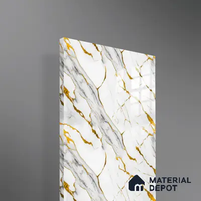 Ferrero 2A 01935 Auric Strands 8 ft x 4 ft High Gloss Finish 6H Anti Scratch Acrylic Laminate - 1.5 mm | Suitable for Bedroom, TV Unit, Wardrobe, Kitchen Cabinet