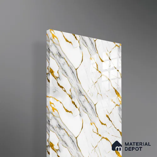 Ferrero 2A 01935 Auric Strands 8 ft x 4 ft High Gloss Finish 6H Anti Scratch Acrylic Laminate - 1.5 mm | Suitable for Bedroom, TV Unit, Wardrobe, Kitchen Cabinet
