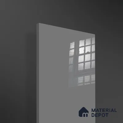 Ferrero 1C 01512 Charcoal Fog 8 ft x 4 ft High Gloss Finish 6H Anti Scratch Acrylic Laminate - 1.5 mm | Suitable for Living Room, Kitchen, Office