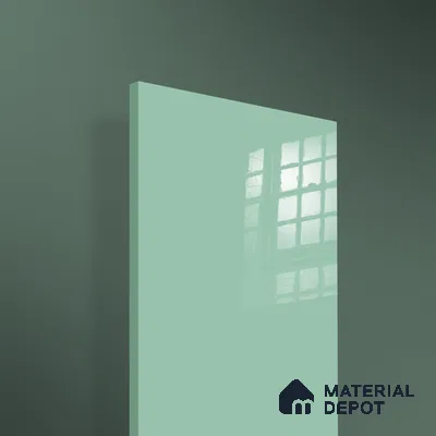 Ferrero 1C 01522 Breeze Green 8 ft x 4 ft High Gloss Finish 6H Anti Scratch Acrylic Laminate - 1.5 mm | Suitable for Living Room, Kitchen, Office