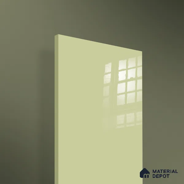 Ferrero 1C 01523 Olive Whisper 8 ft x 4 ft High Gloss Finish 6H Anti Scratch Acrylic Laminate - 1.5 mm | Suitable for Living Room, Kitchen, Office