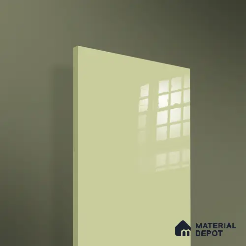 Ferrero 1C 01523 Olive Whisper 8 ft x 4 ft High Gloss Finish 6H Anti Scratch Acrylic Laminate - 1.5 mm | Suitable for Living Room, Kitchen, Office