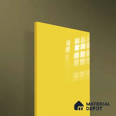 Ferrero 1C 01525 Lemon Zest 8 ft x 4 ft High Gloss Finish 6H Anti Scratch Acrylic Laminate - 1.5 mm | Suitable for Living Room, Kitchen, Office